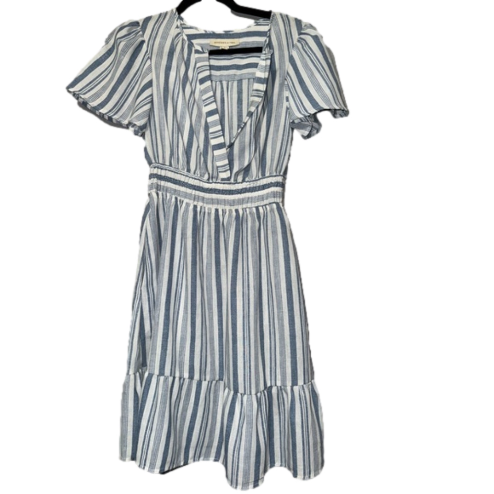Monteau Los Angles Size Small, Blue and White Stripe Dress